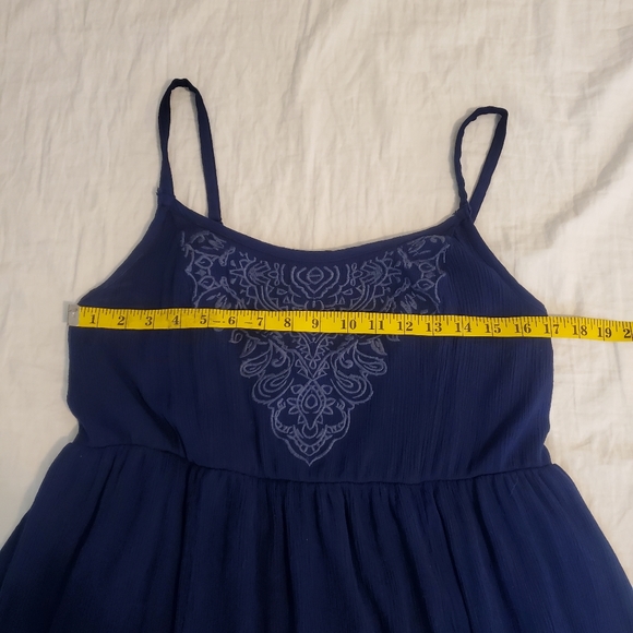 Torrid Embroidered High Low Hem Blue Dress Size 1X. - Picture 8 of 11